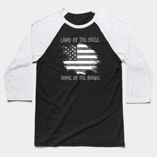 Land-Of-The-Free-Home-Of-The-Brave Baseball T-Shirt